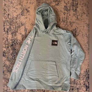 Teal north face hoodie